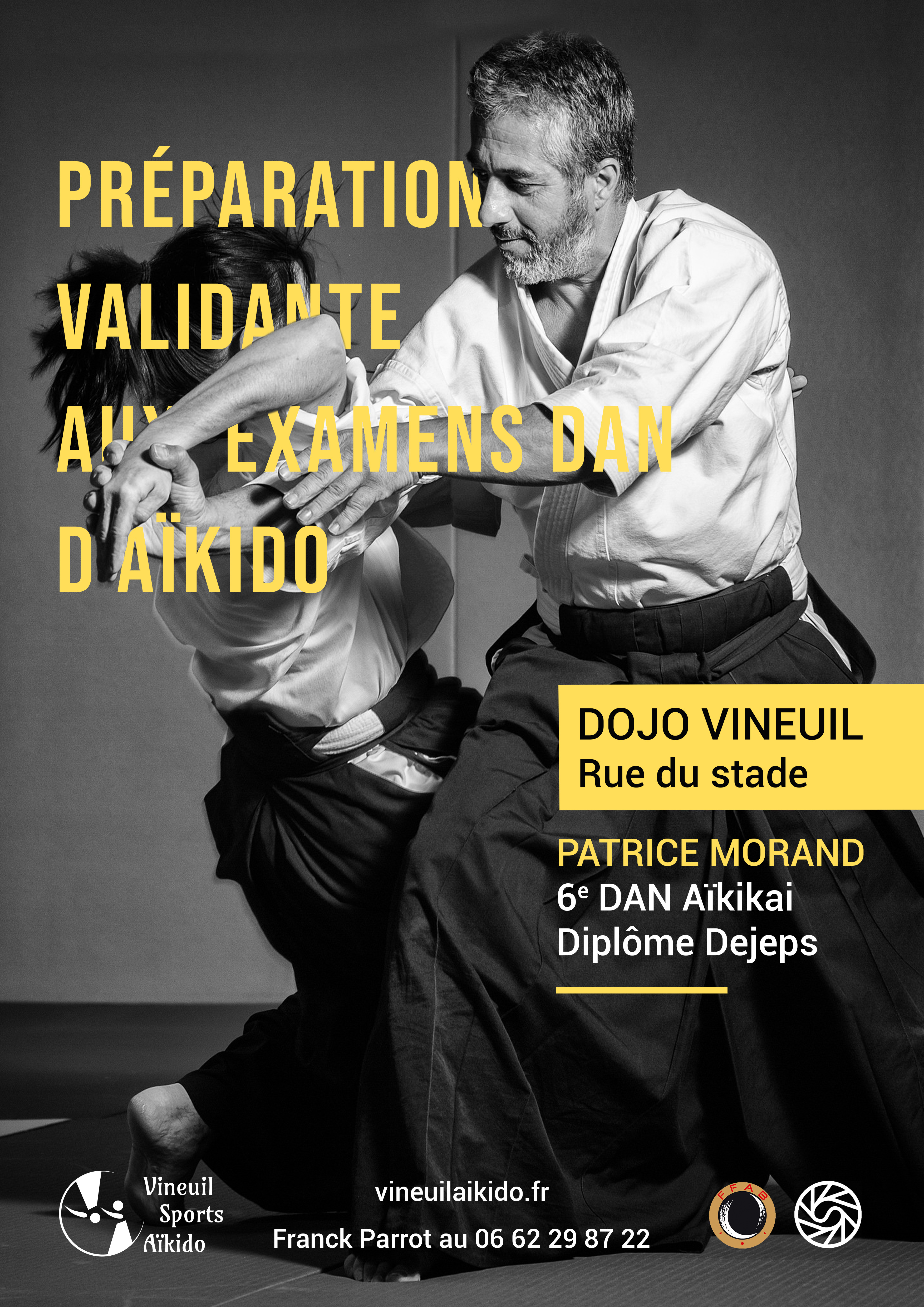 Affiche stage préparation aux DAN - Vineuil Sports Aïkido
